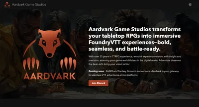 Aardvark Games Website